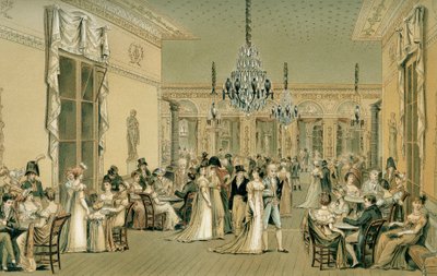 Salon at Café Frascati, Paris by Philibert Louis Debucourt